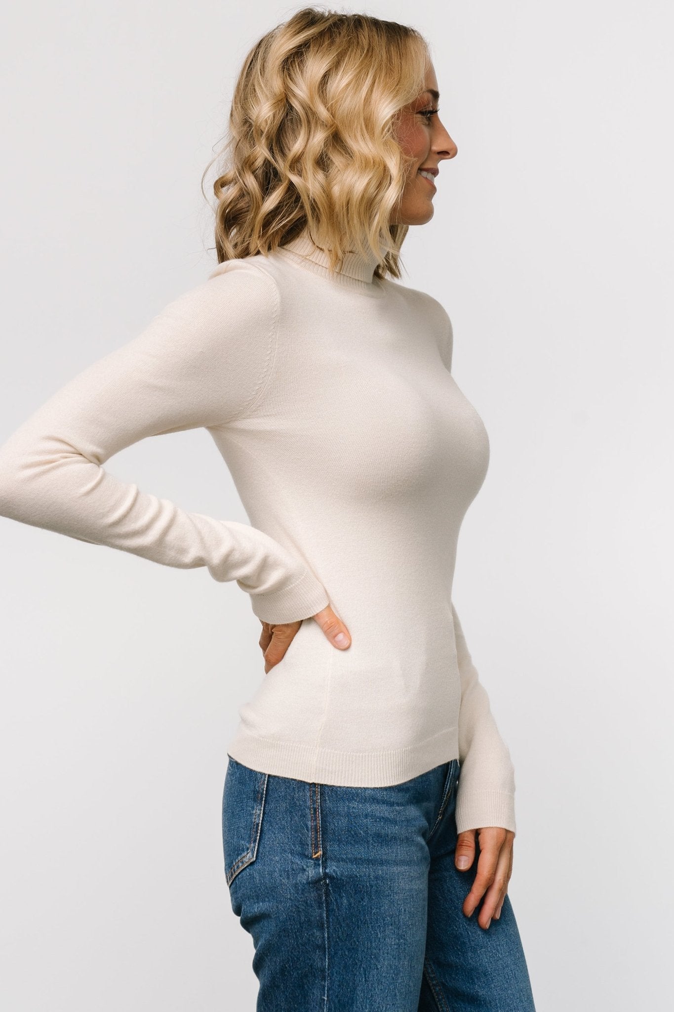 Lorelai Turtleneck Sweater Top | Cream Sale Visit