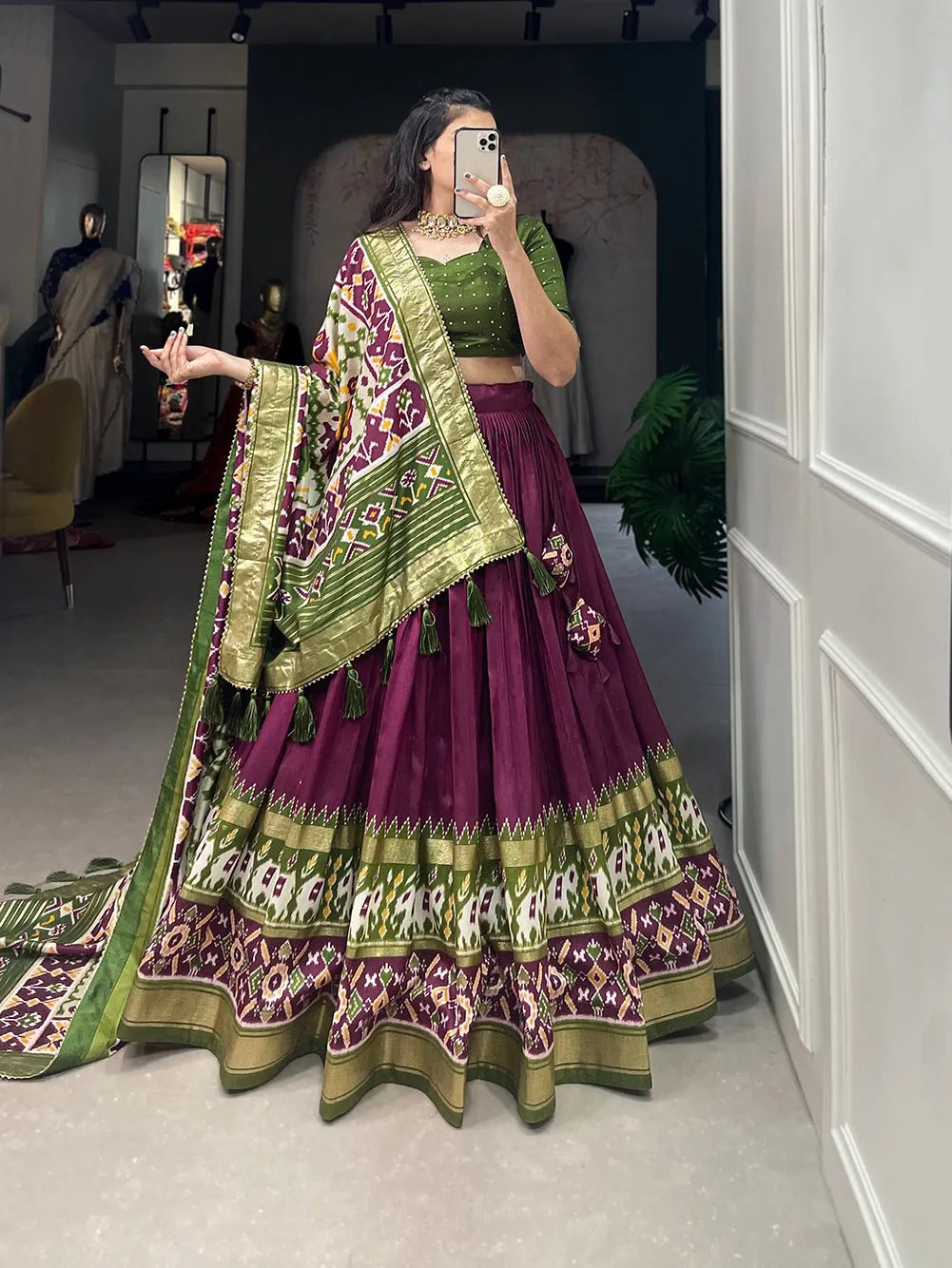 Elegant Silk Festive Lehenga Choli Set Pay With Paypal Cheap Pice