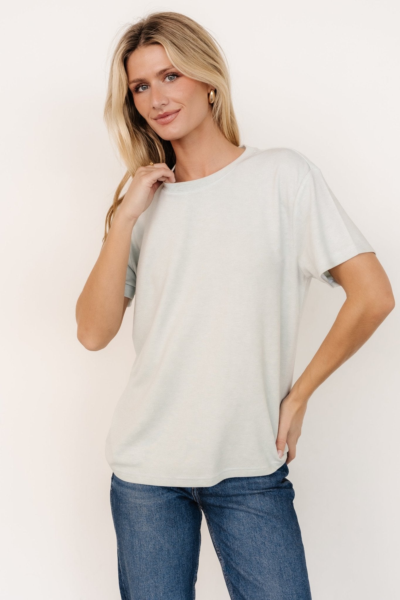 Elliot Relaxed Tee | Pale Mint Original Online