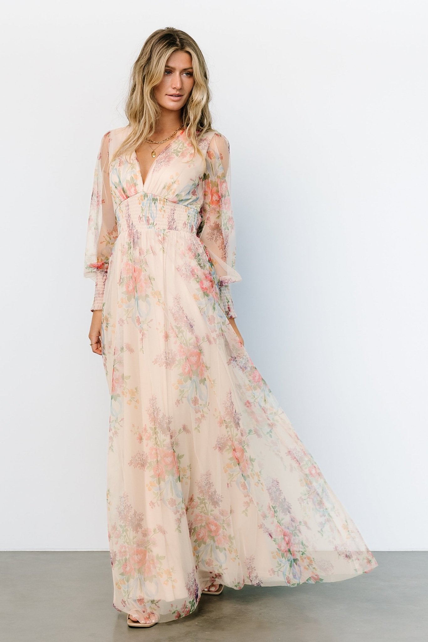 Layla Tulle Maxi Dress | Romantic Floral 2025 Online