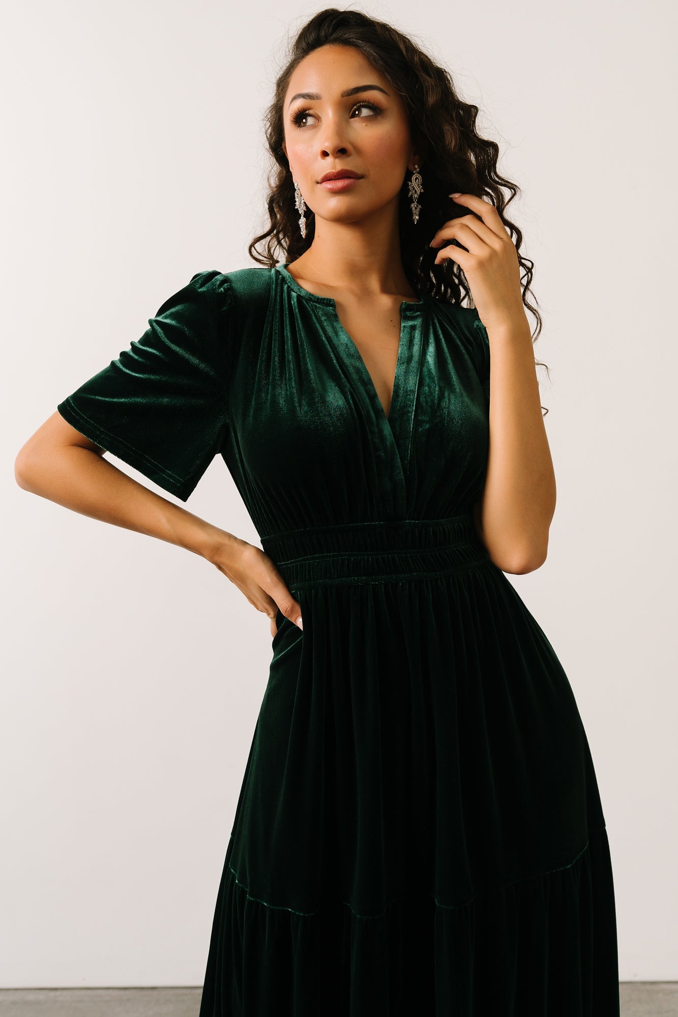 Artemis Velvet Maxi Dress | Emerald Best Wholesale