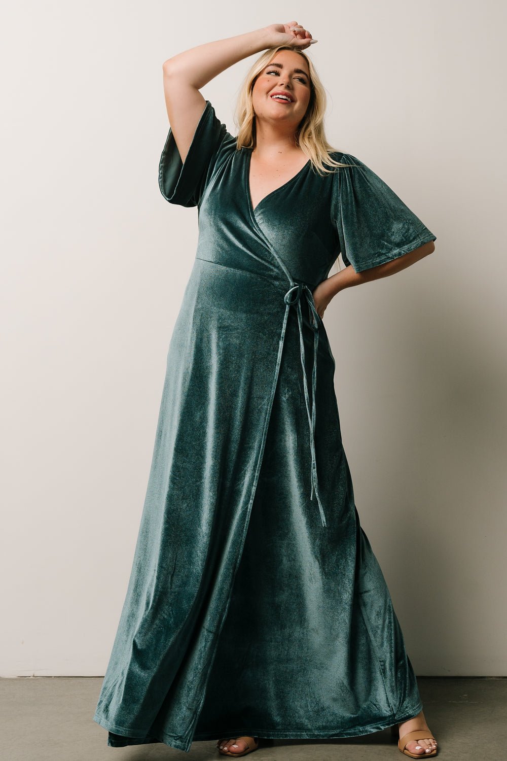 Meghan Velvet Wrap Maxi Dress | Persian Blue Buy Cheap Wiki