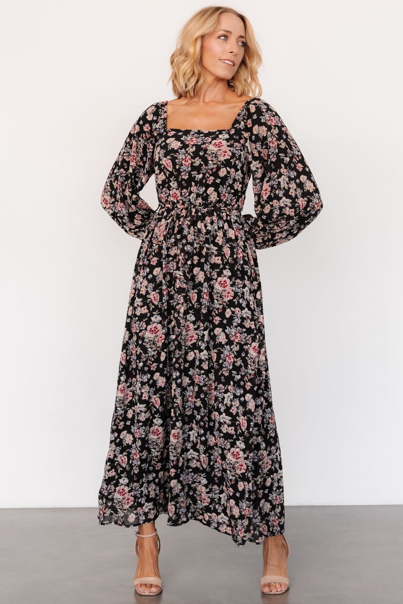 Della Dress | Black Multi Floral Get Authentic Cheap Pice