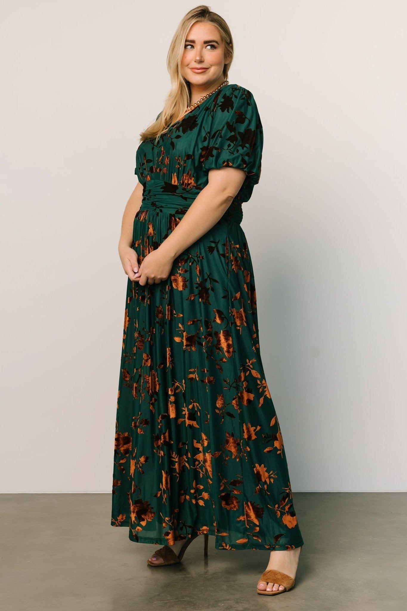 Leslie Velvet Maxi Dress | Bronze + Jade Best Pices Cheap Pice