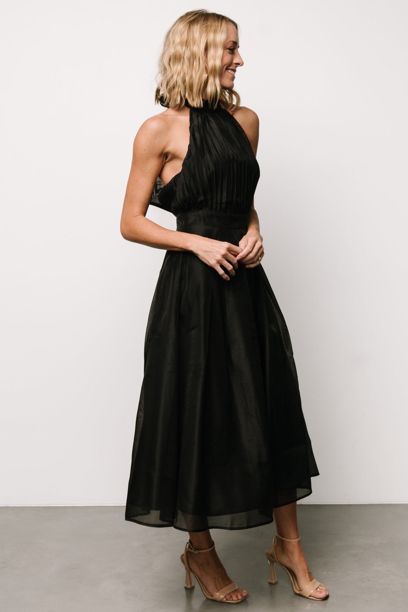 Rheise Pleated Top Dress | Black Cheap Sale Sale