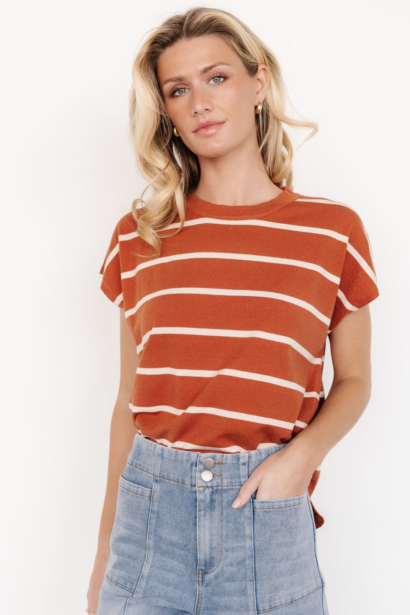 Ada Dolman Top | Sandstone + Natural Discount In China