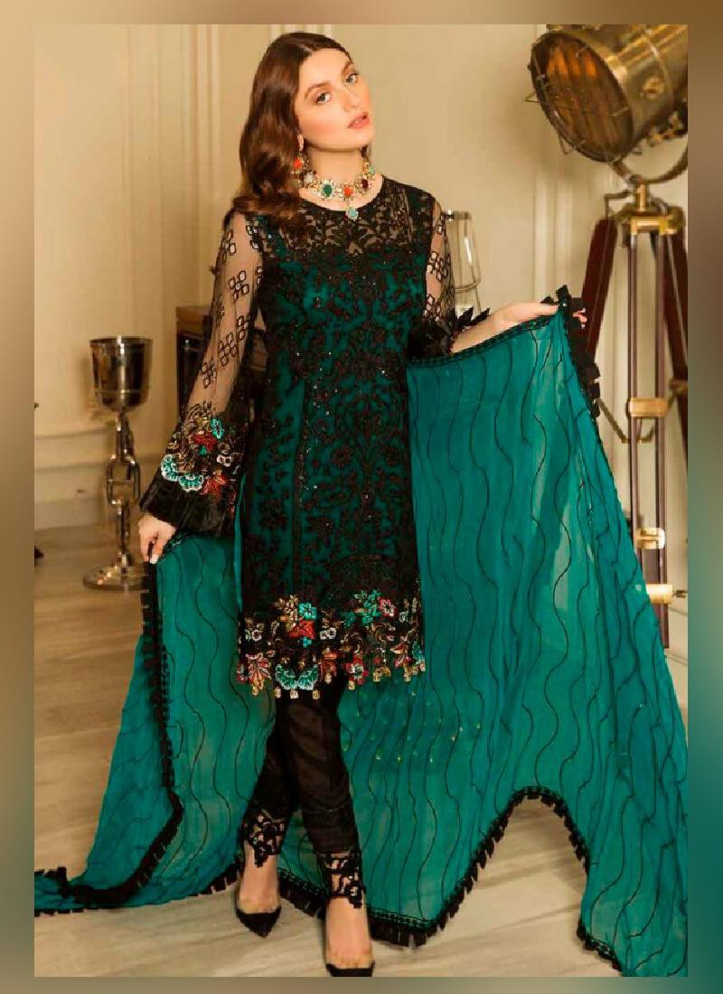 Graceful Green Color With Butterfly Net Base Salwar Suit Outlet Footlocker Finishline