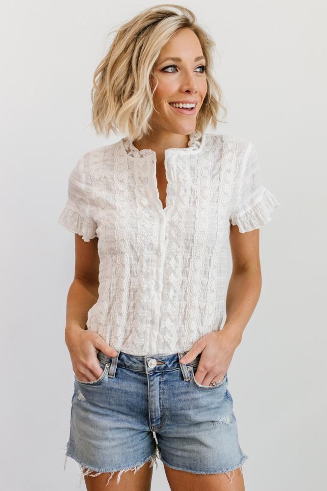 Zara Lace Top | White Outlet Original