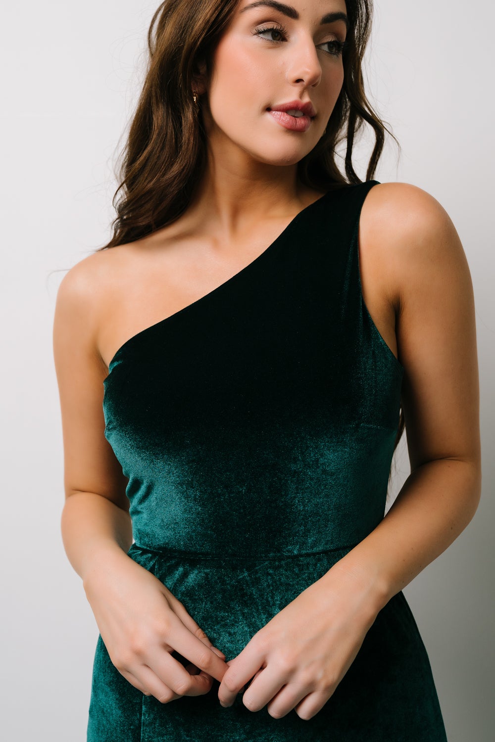 Tatiana Velvet One Shoulder Maxi Dress | Emerald Deals Online