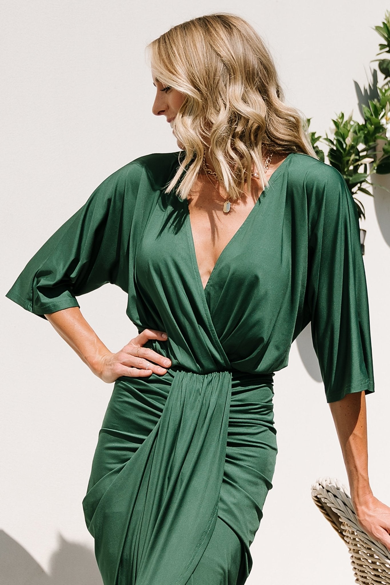 Mimi Midi Dress | Hunter Green Fast Delivery Online