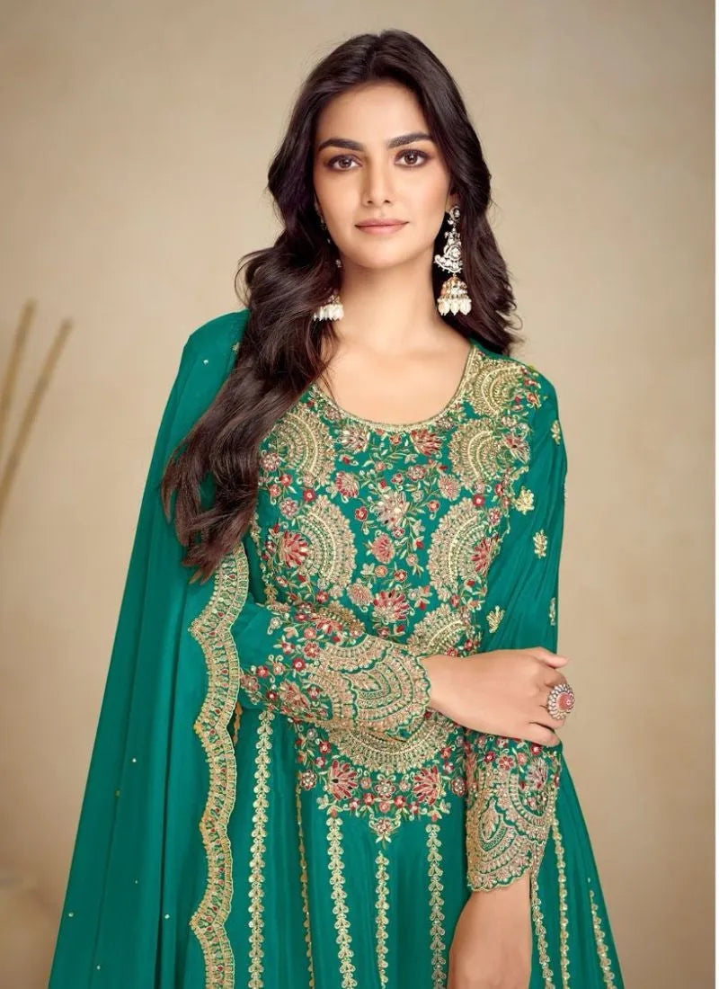 Designer and Classic Embroidered Pure Chinon Sharara Suits Buy Cheap Cheap