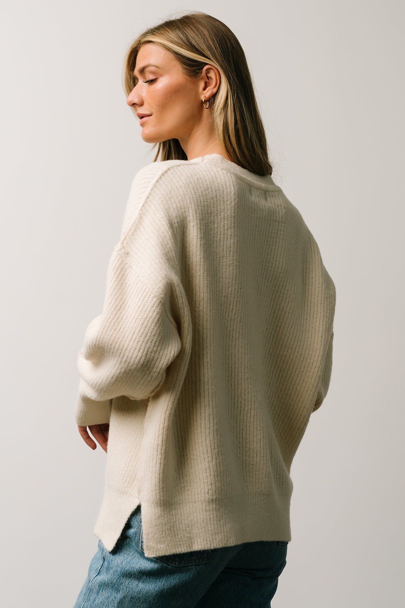 Jacey Knit Sweater | Ivory Discount Low Cost