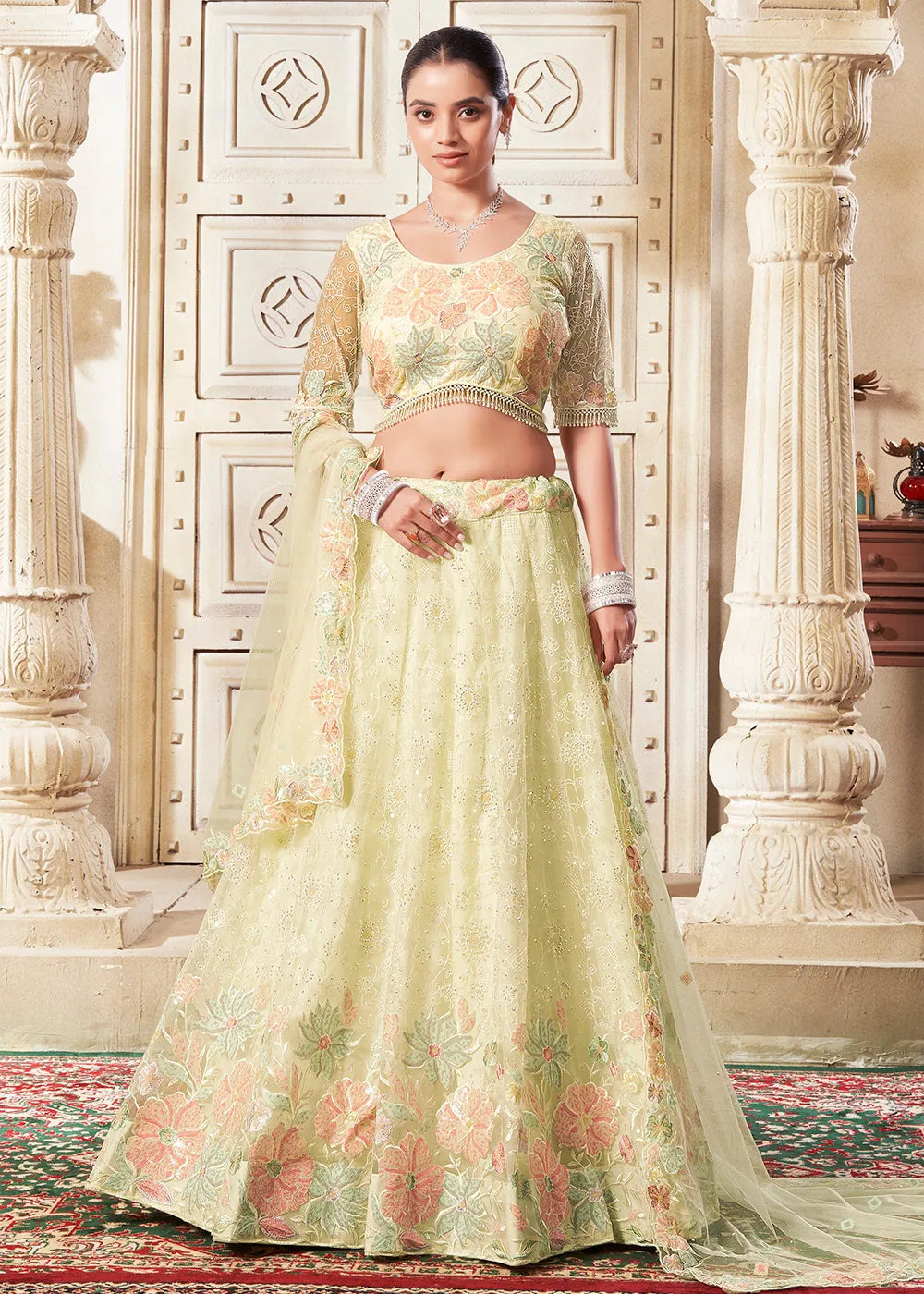 Fantastic and Classic Lemon Yellow Wedding Style Lehenga Choli Supply Sale Online