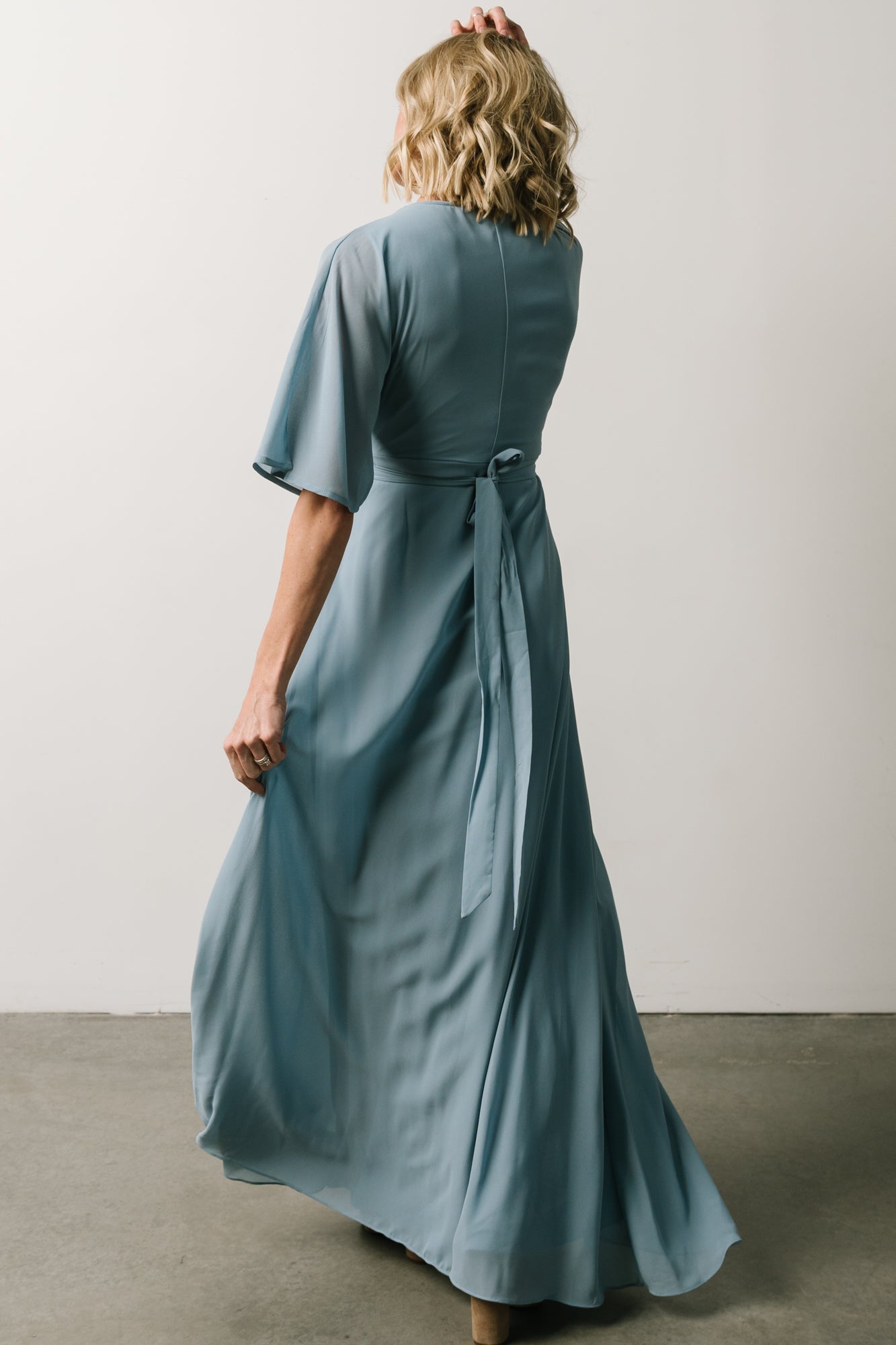 Lilly Wrap Maxi Dress | Dusty Blue Shop For