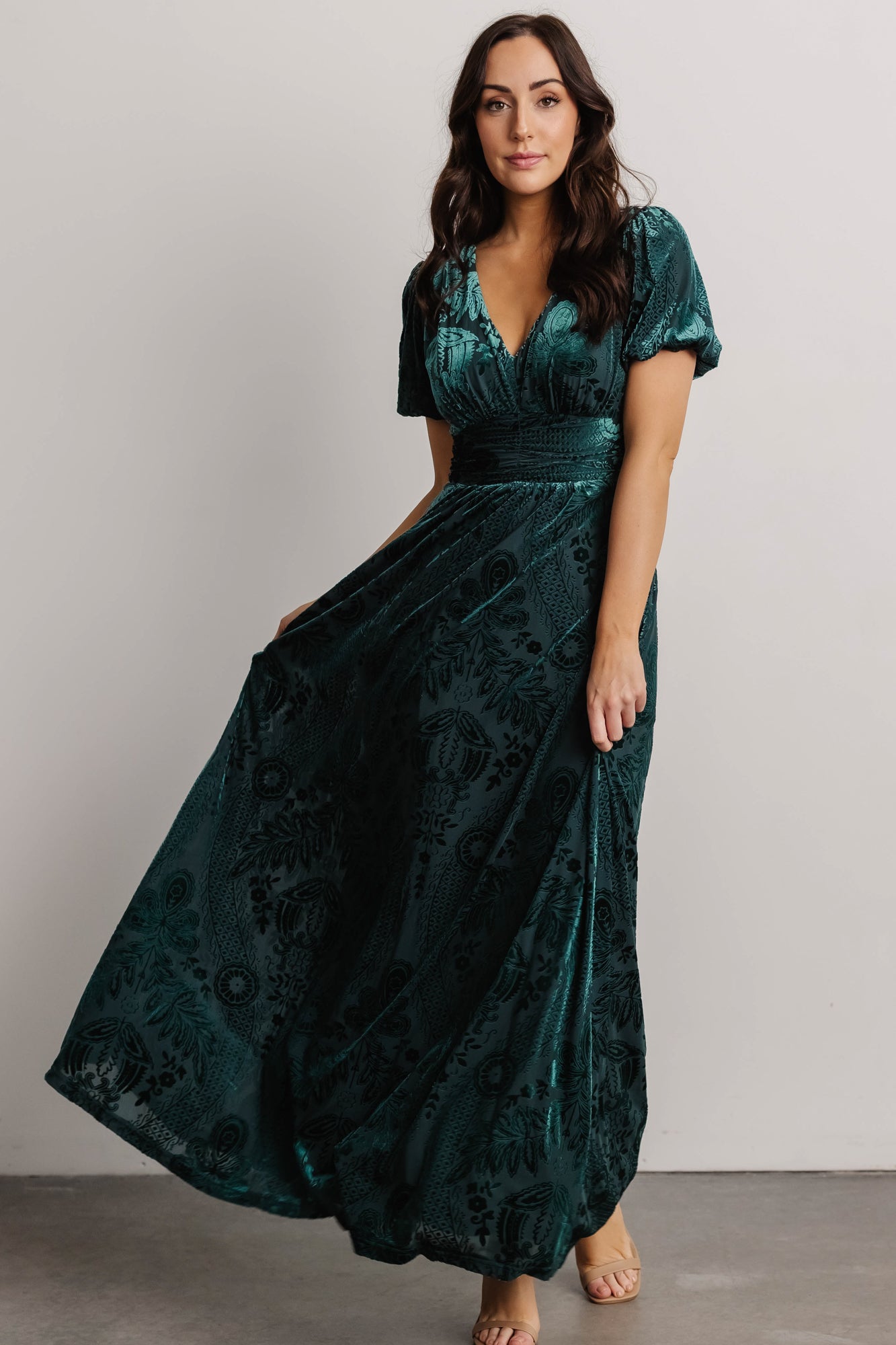 Leslie Velvet Maxi Dress | Emerald Buy Cheap Best Sale