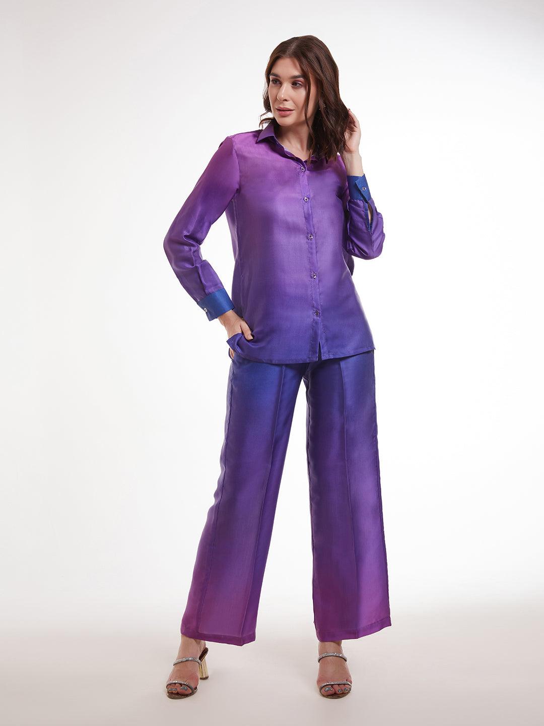 Multi color modal satin readymade pant style co-ords Pictures For Sale