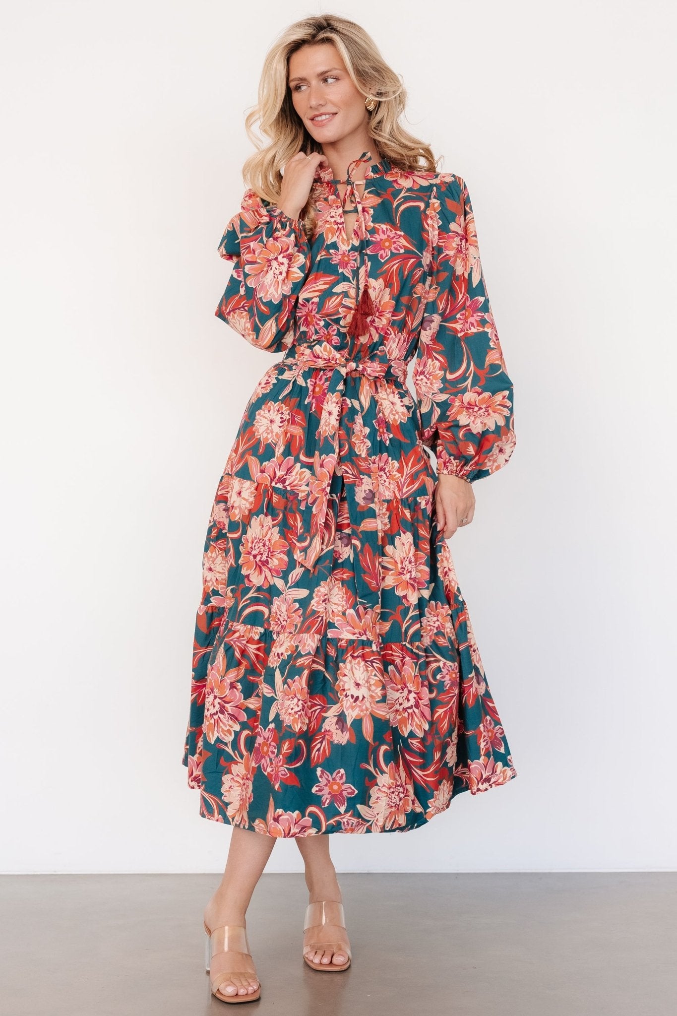 Charleston Dress | Jade Multi Floral Sale Low Cost