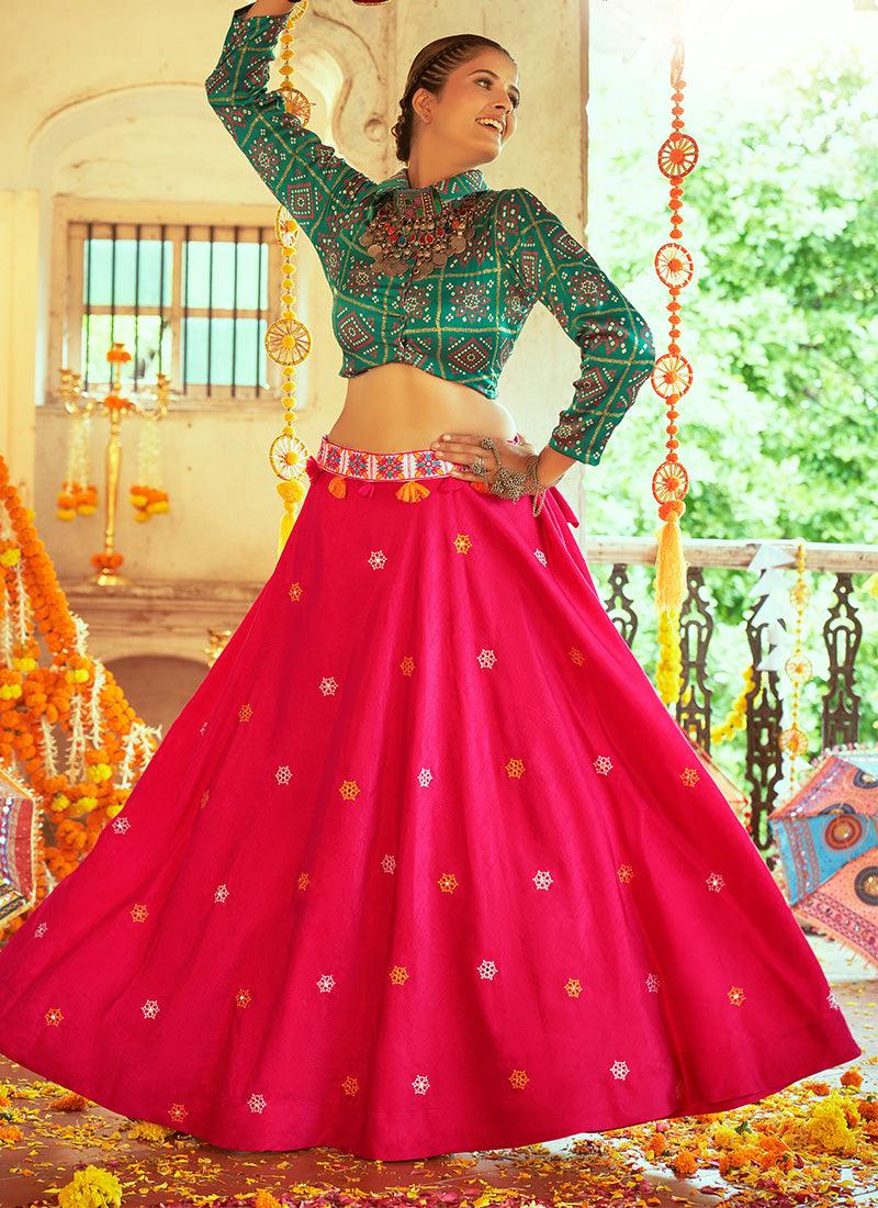 Full Sleeves Flared Chaniya Choli For Navratri Sale Footlocker Finishline