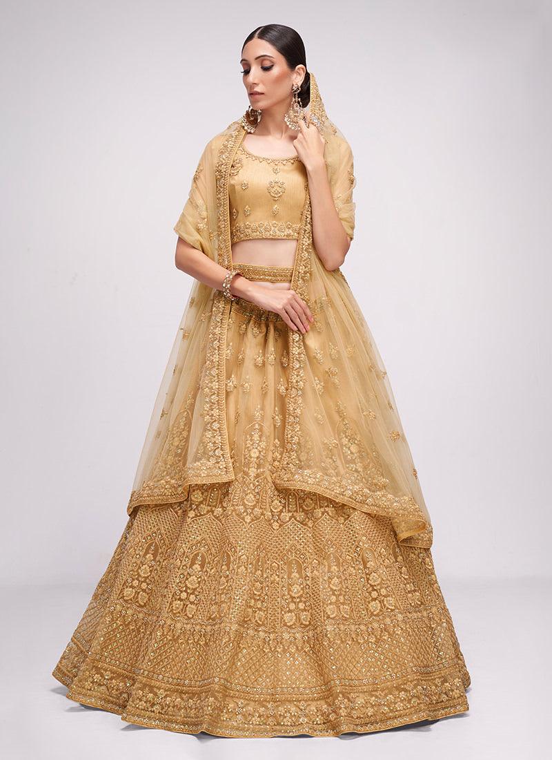 Chikoo Brown Soft Net Wedding Lehenga Buy Cheap Very Cheap