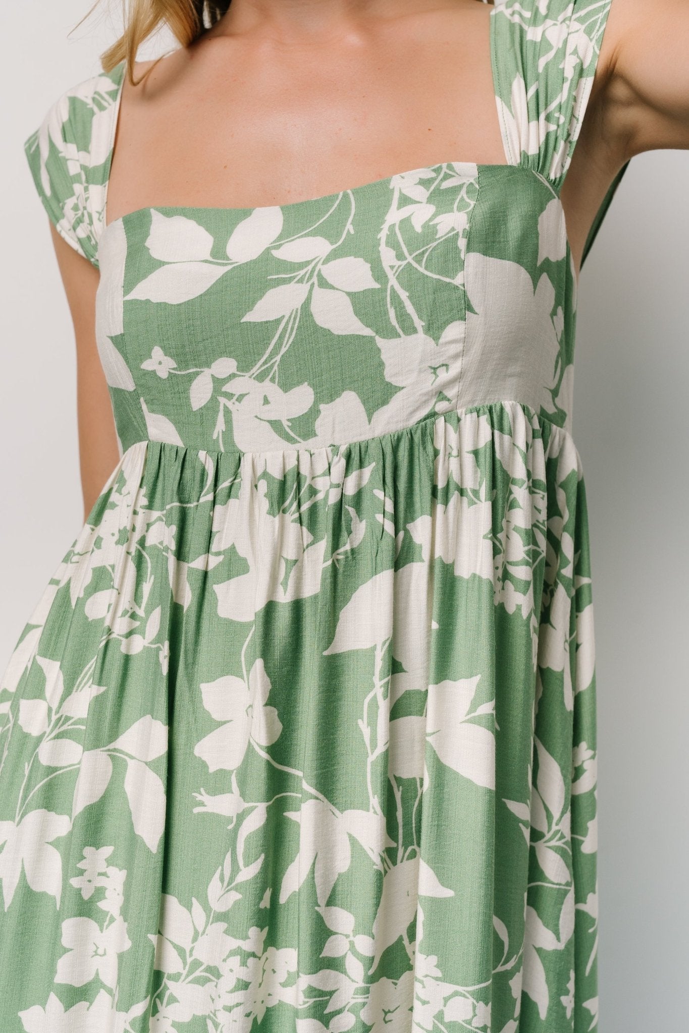 Aita Maxi Dress | Green + Ivory Floral High Quality Cheap Pice