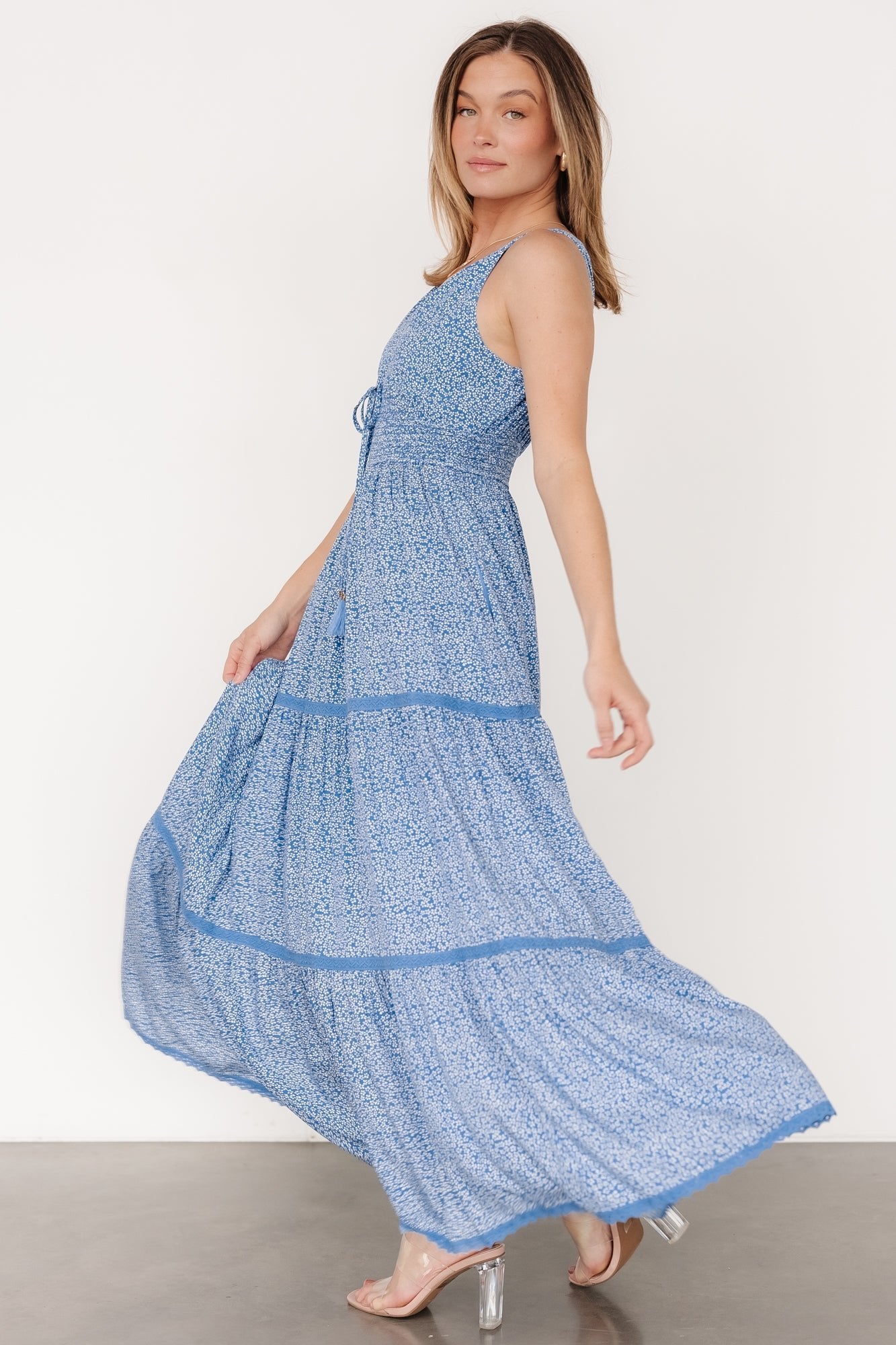 Lauren Maxi Dress | Blue Floral Discount Wholesale