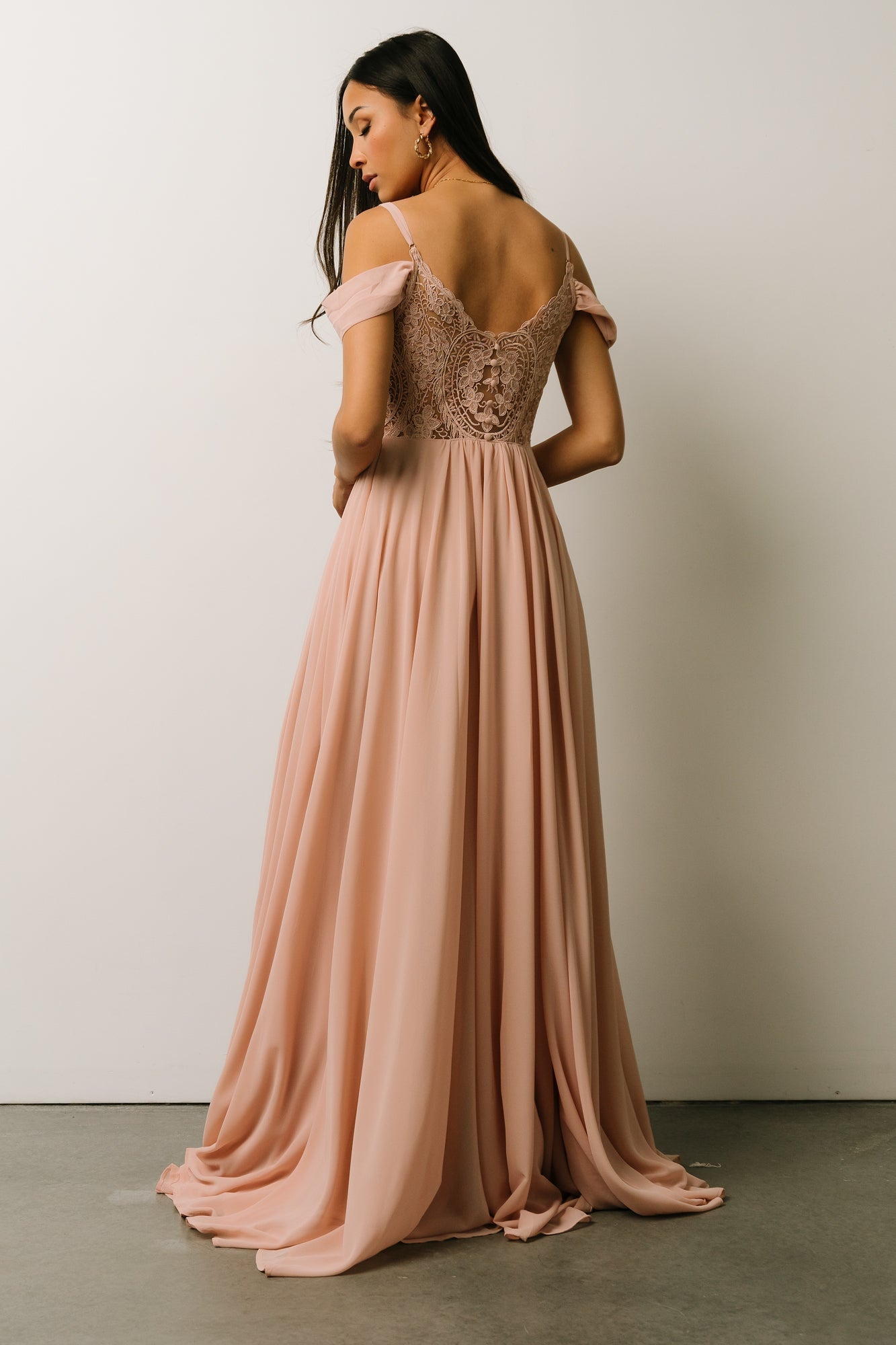 Bianca Lace Maxi Dress | Nude Blush Outlet Cheap Authentic