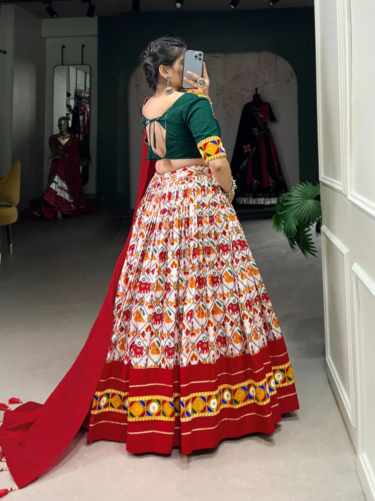 Drape yourself in elegance of Dola Silk Navratri Lehenga Choli Ebay Online