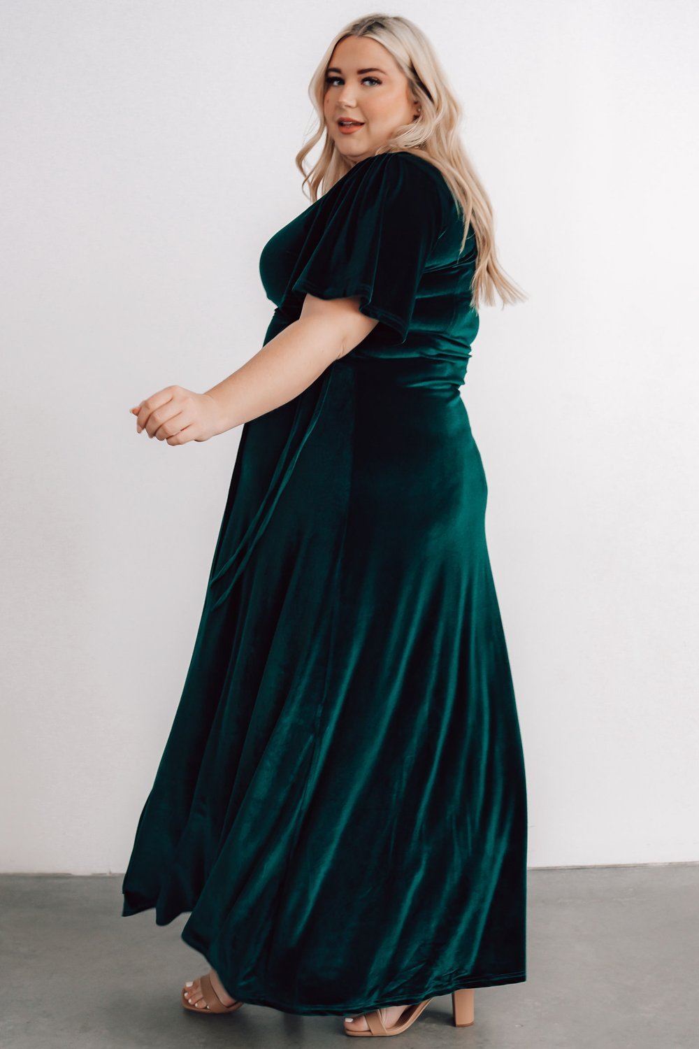 Meghan Velvet Wrap Maxi Dress | Emerald Store Cheap Online