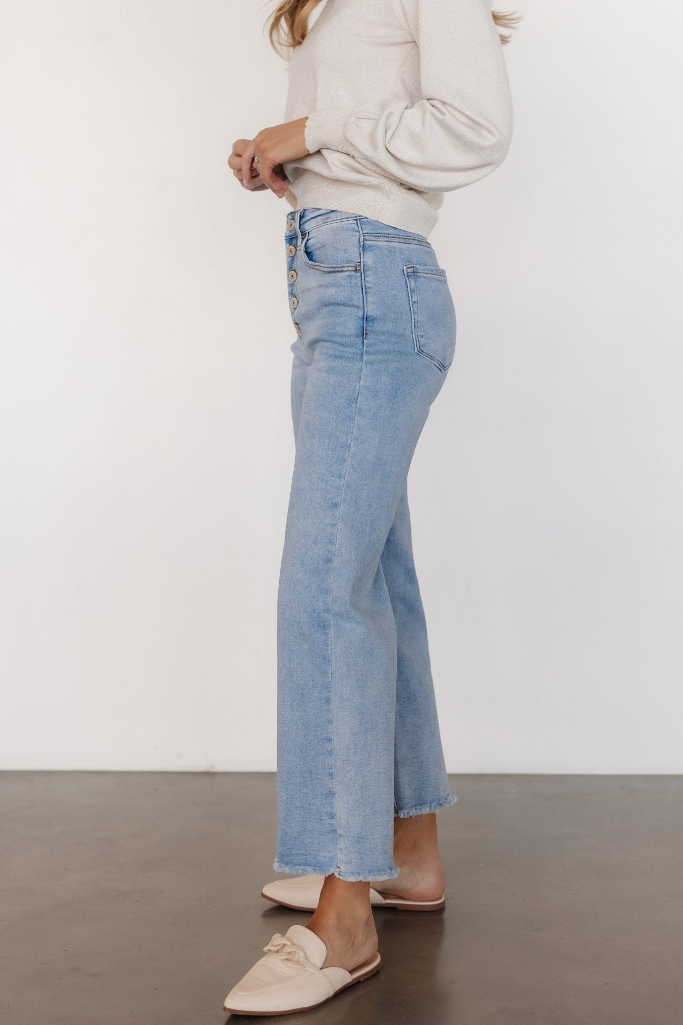 Brody High-Rise Wide Leg Jeans | Light Wash Free Shipping Eastbay