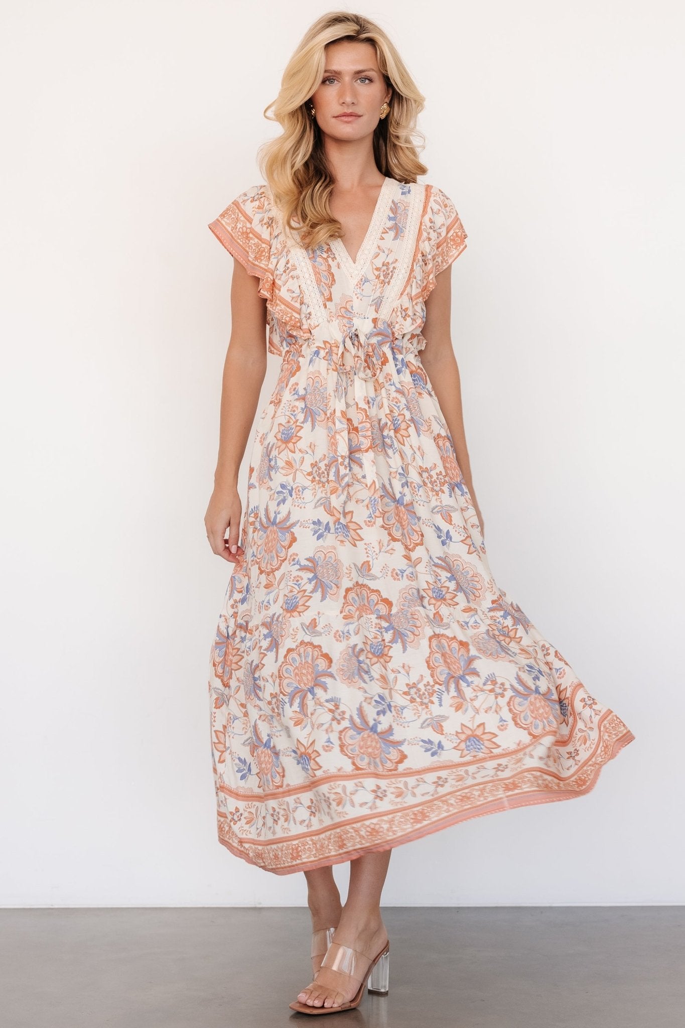 Maggie Maxi Dress | Cream Multi From China Cheap Pice