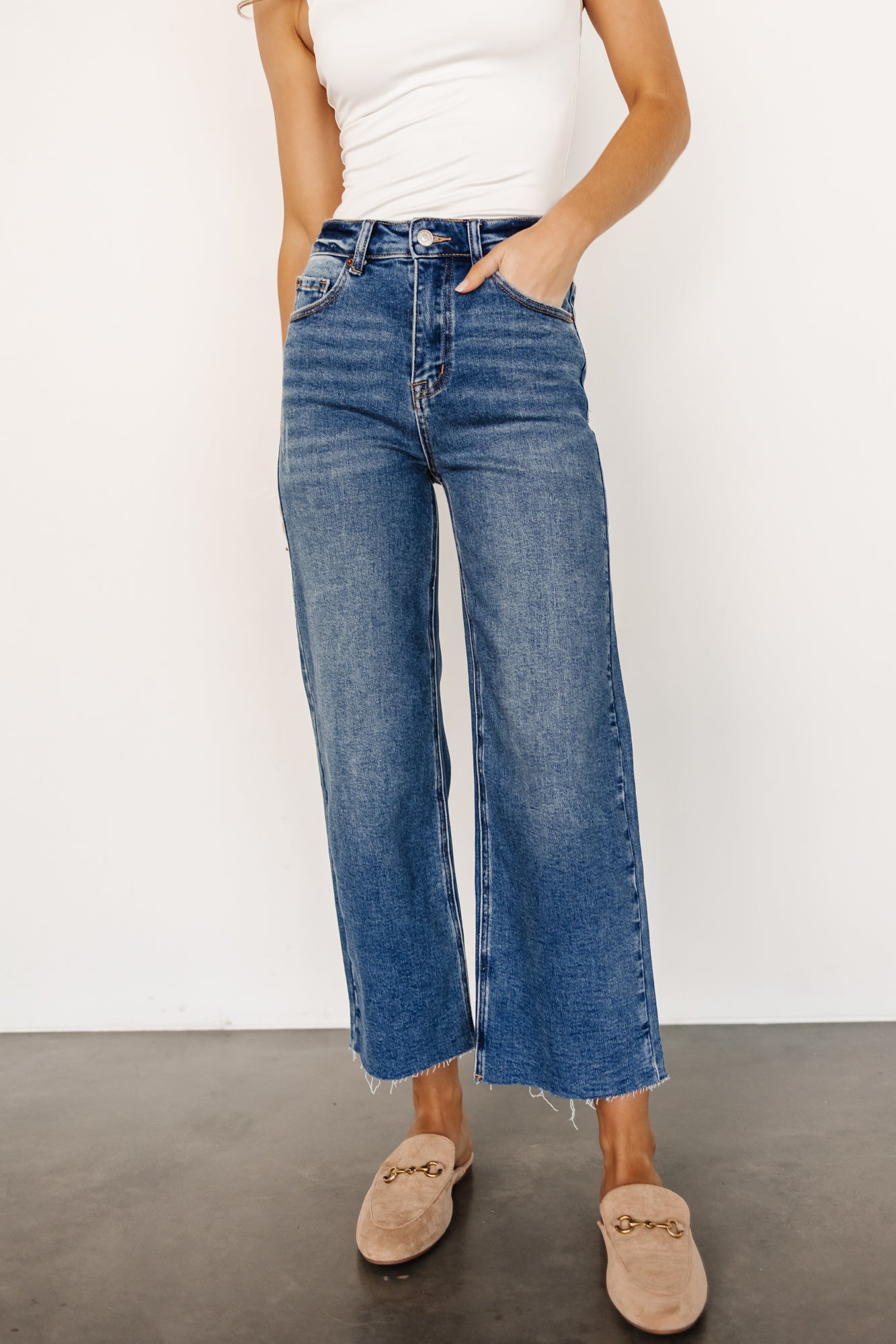 Kirby High Rise Wide Leg Jeans | Medium Wash View