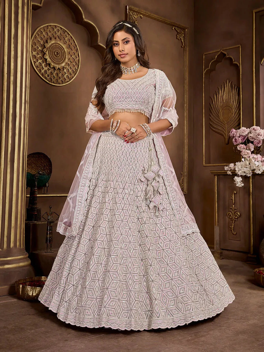 Elegant Premium Zarkan Work Purple Bridal Lehenga Choli Outlet Exclusive