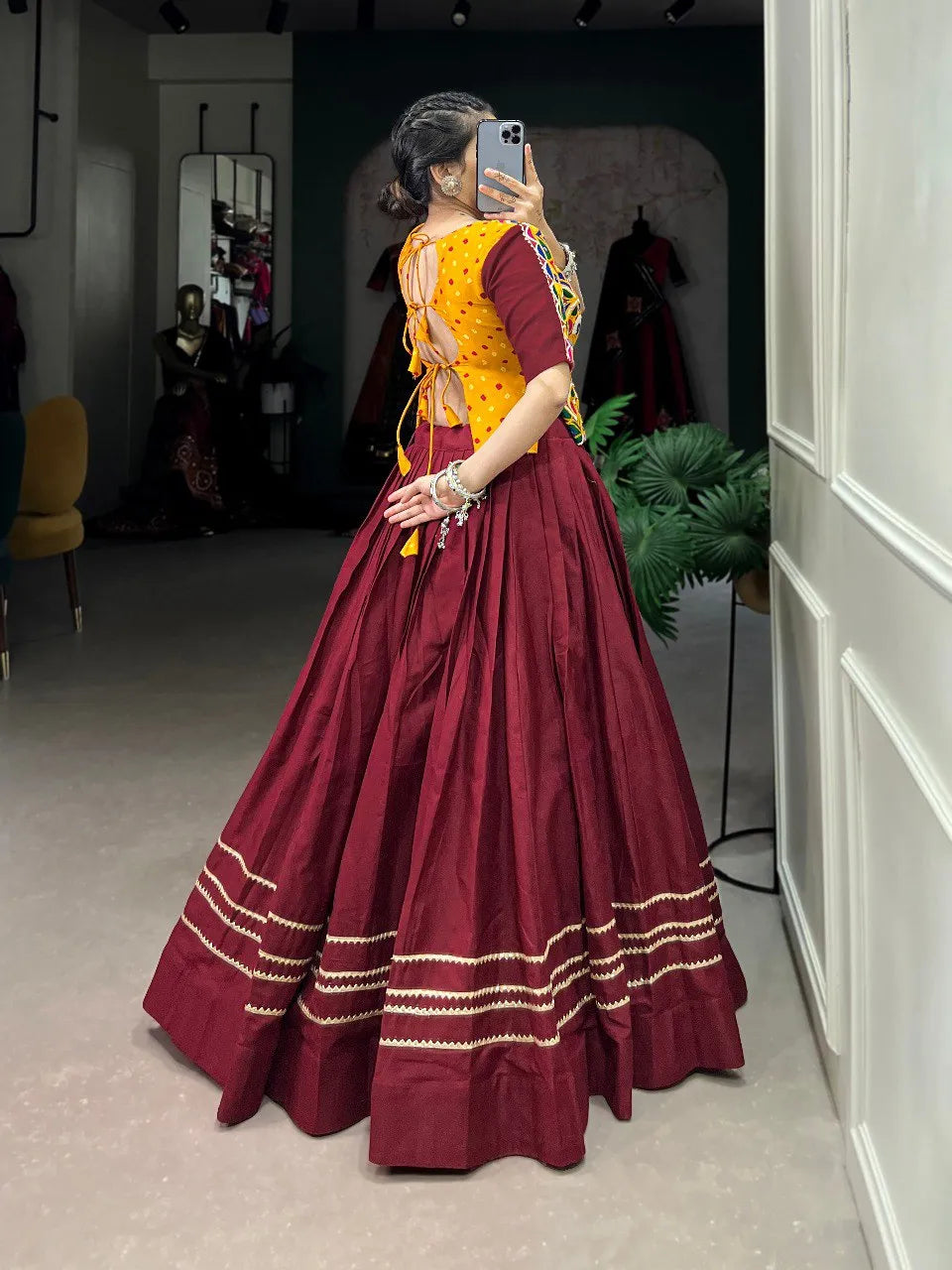 Vibrant and Modern Cotton Lehenga Choli Sale Fake