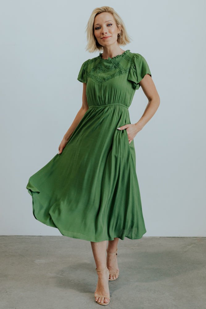 Prestyn Midi Dress | Green Manchester For Sale