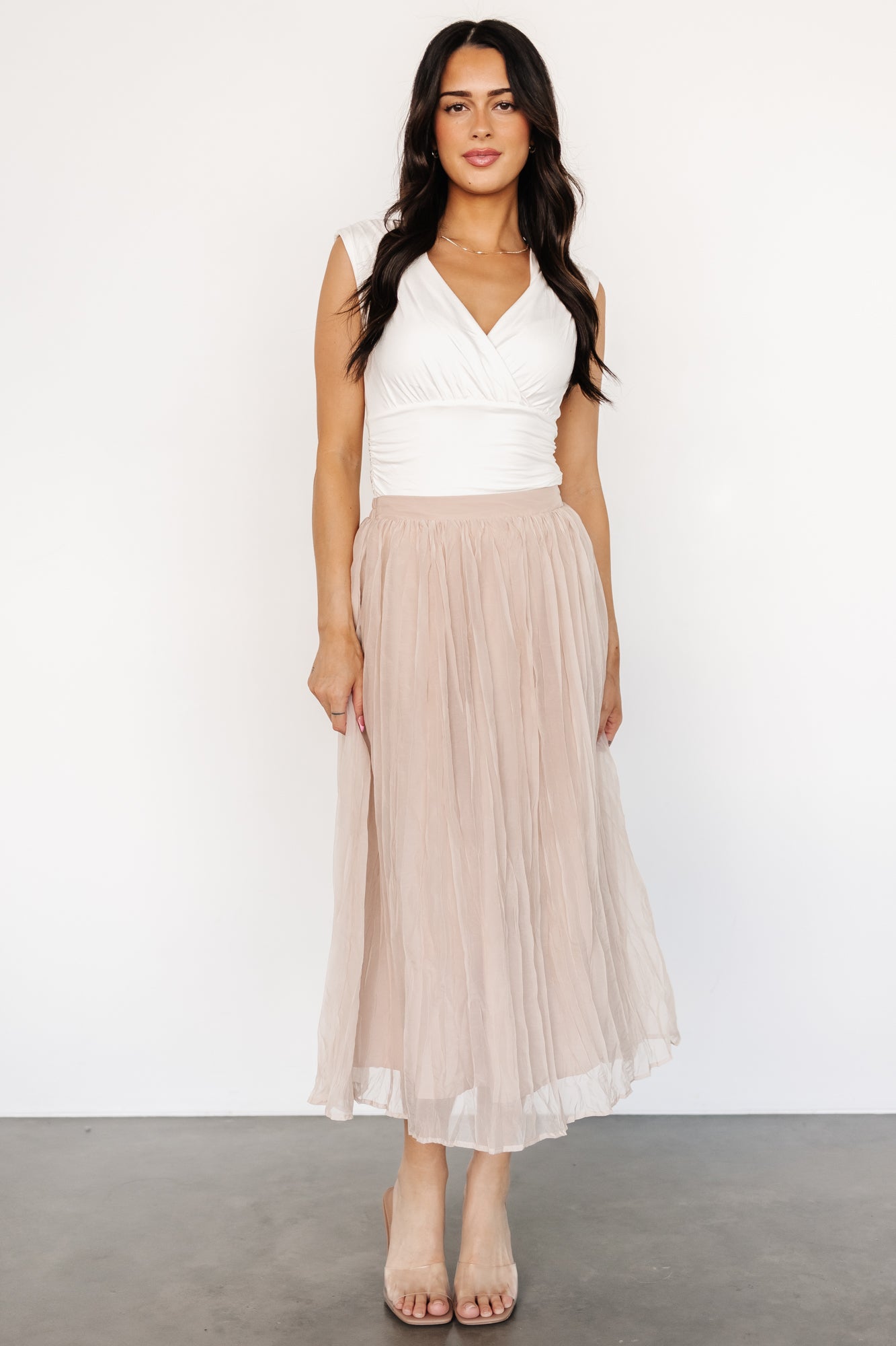 Cyra Midi Skirt | Natural Cheap Sale Footlocker Finishline