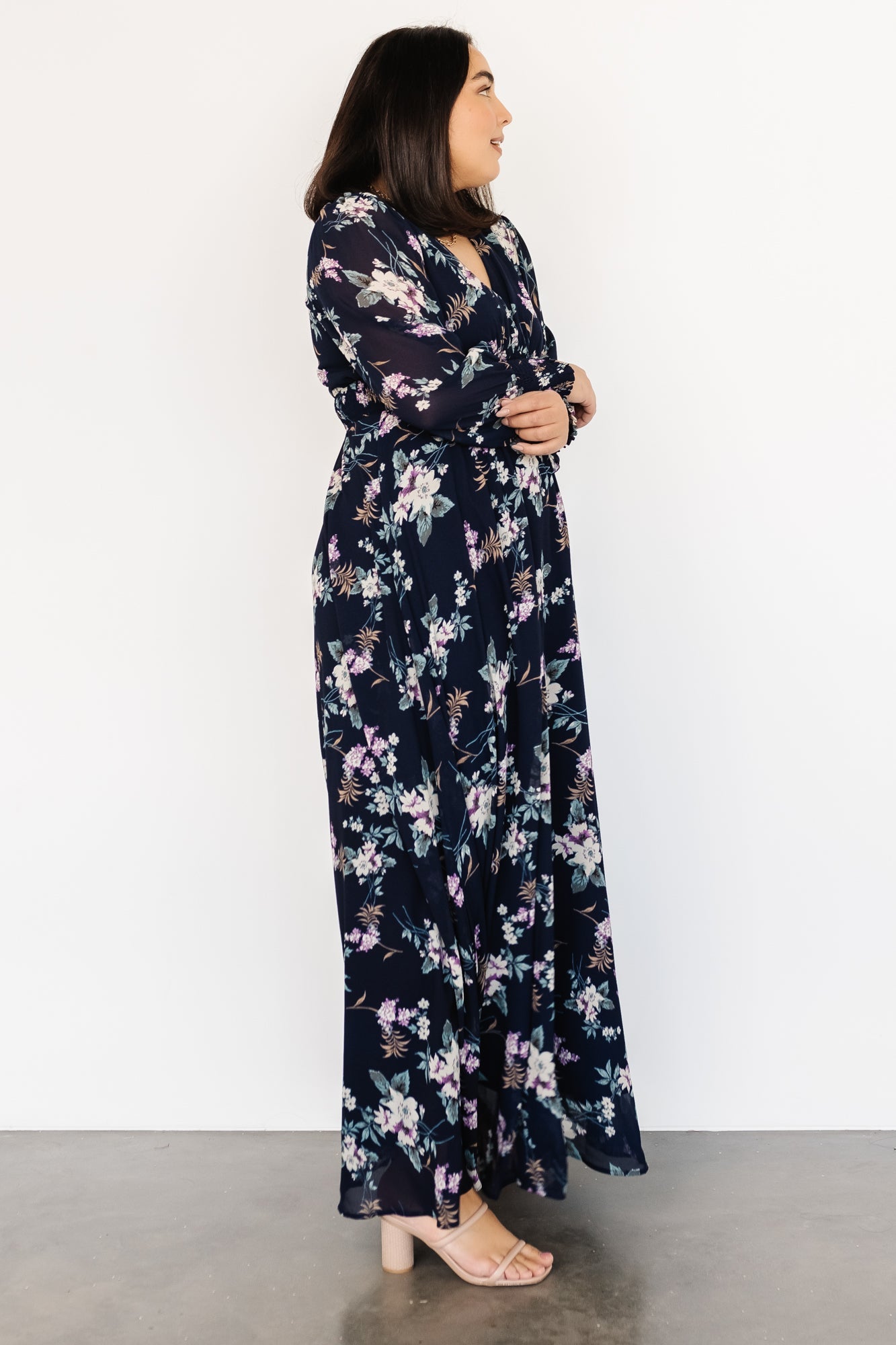 Olivia Maxi Dress | Navy Garden Floral Quality Free Shipping