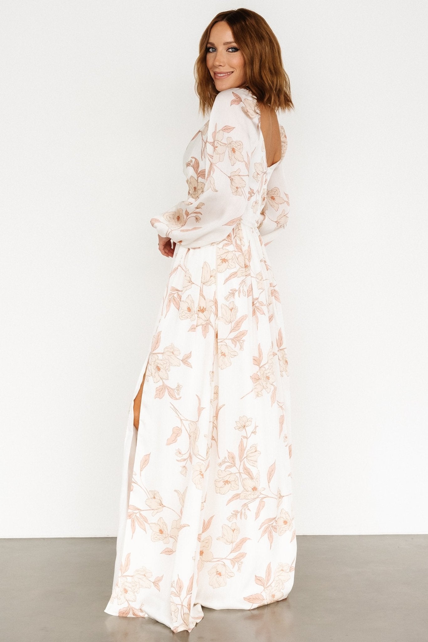 Tristan Maxi Dress | White Floral Clearance Fake