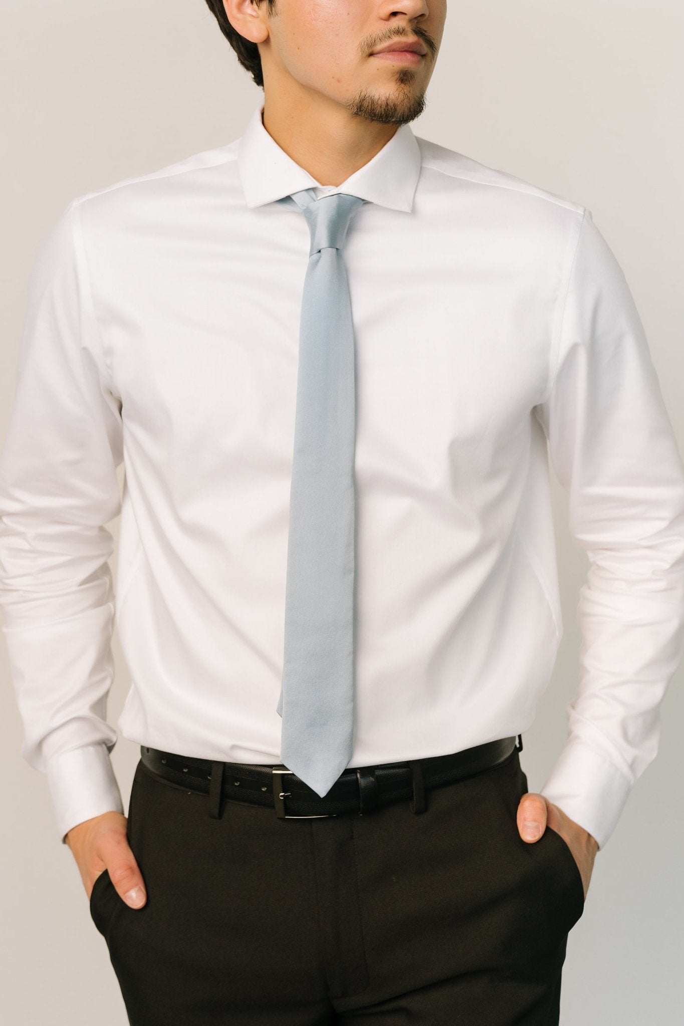 Classic Satin Tie | Light Blue Wiki Sale Online