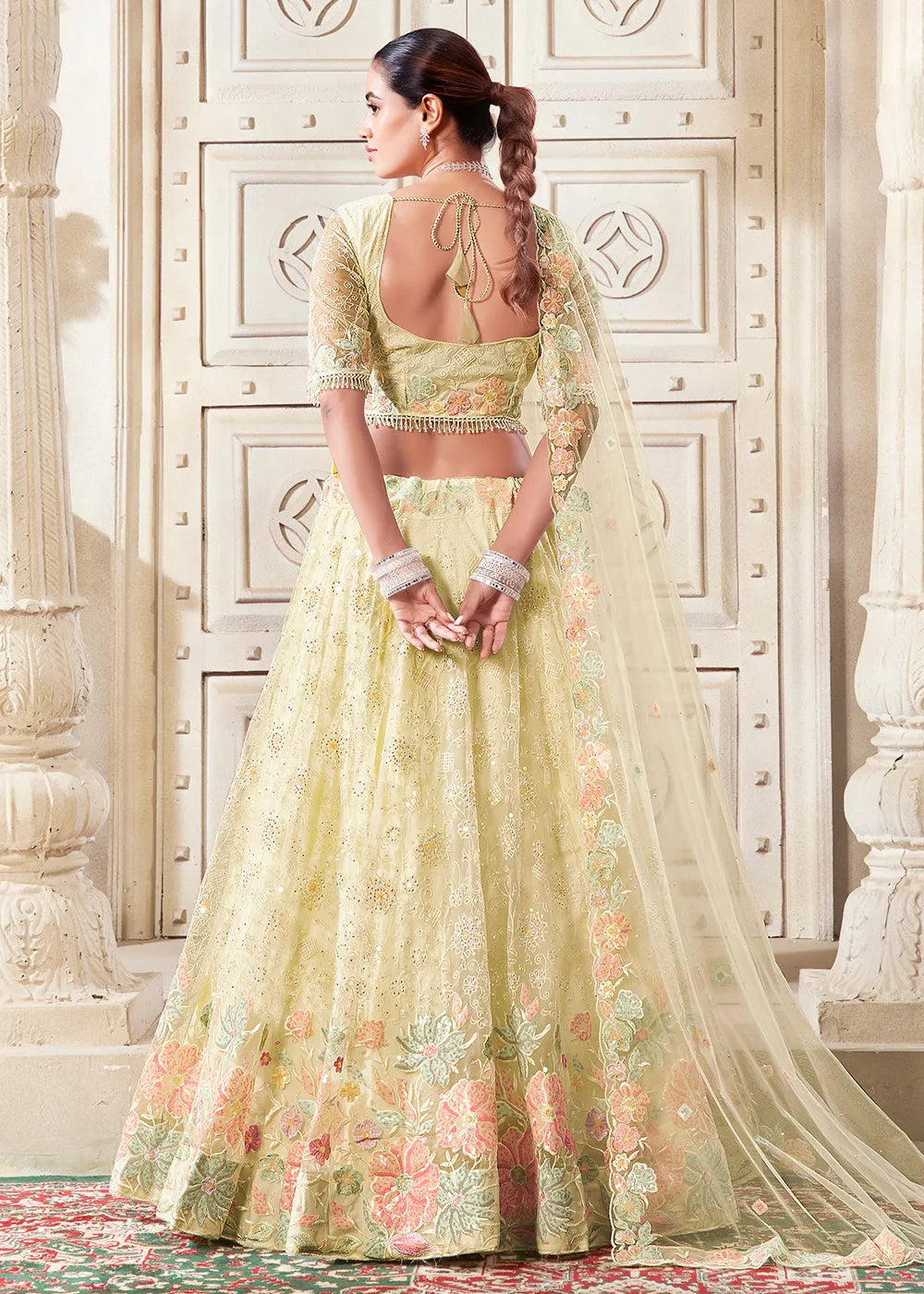 Fantastic and Classic Lemon Yellow Wedding Style Lehenga Choli Supply Sale Online