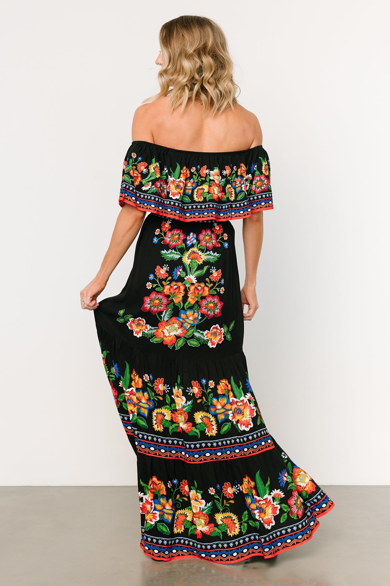 Alejandra Maxi Dress | Black Multi Floral Cheap Pice Low Shipping Fee