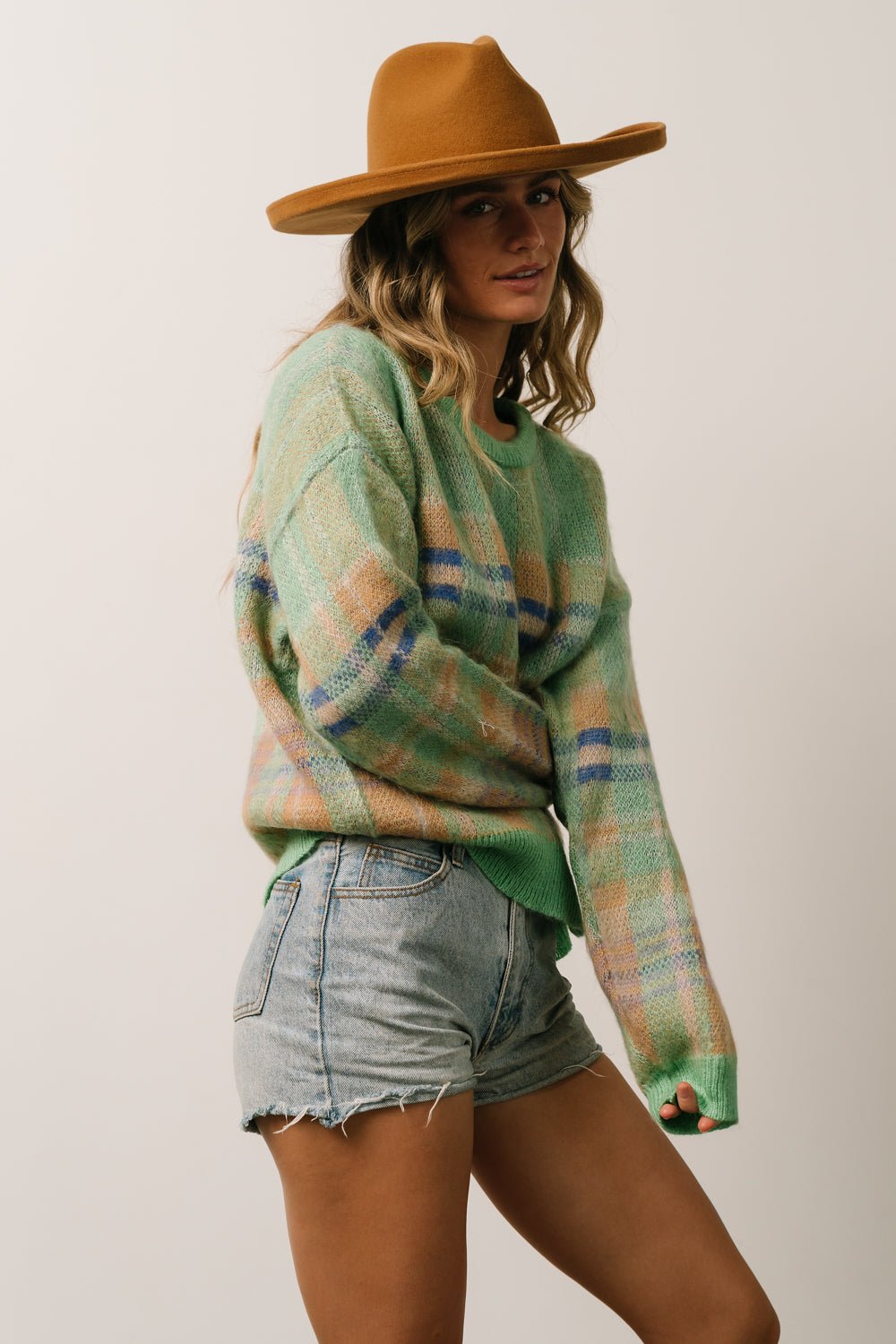 Brentridge Plaid Sweater | Green Multi Official Site