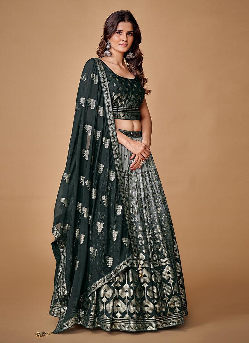 Double Shaded Black Flared Lehenga 2025 New Cheap Pice