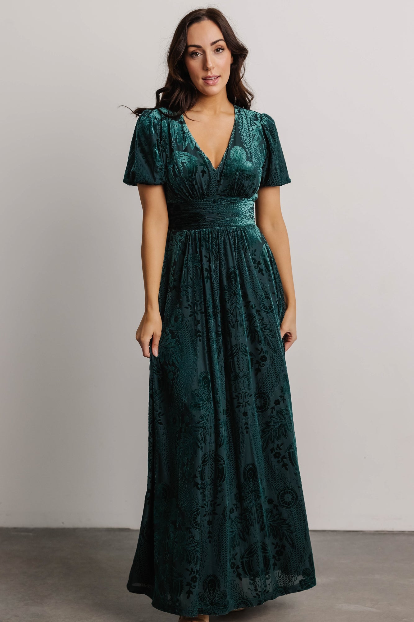 Leslie Velvet Maxi Dress | Emerald Buy Cheap Best Sale