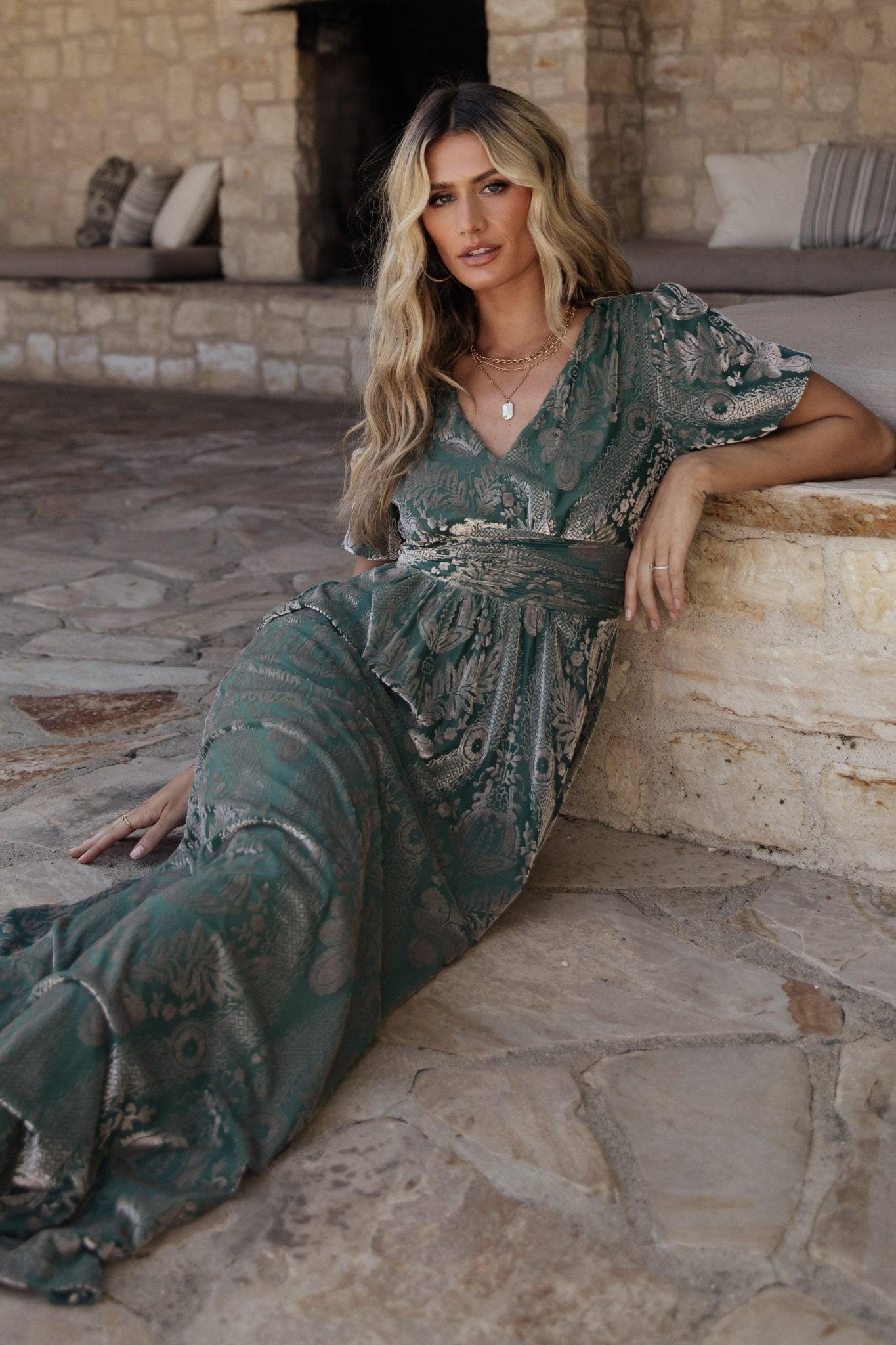 Leslie Velvet Maxi Dress | Sage + Silver Outlet Sale Online