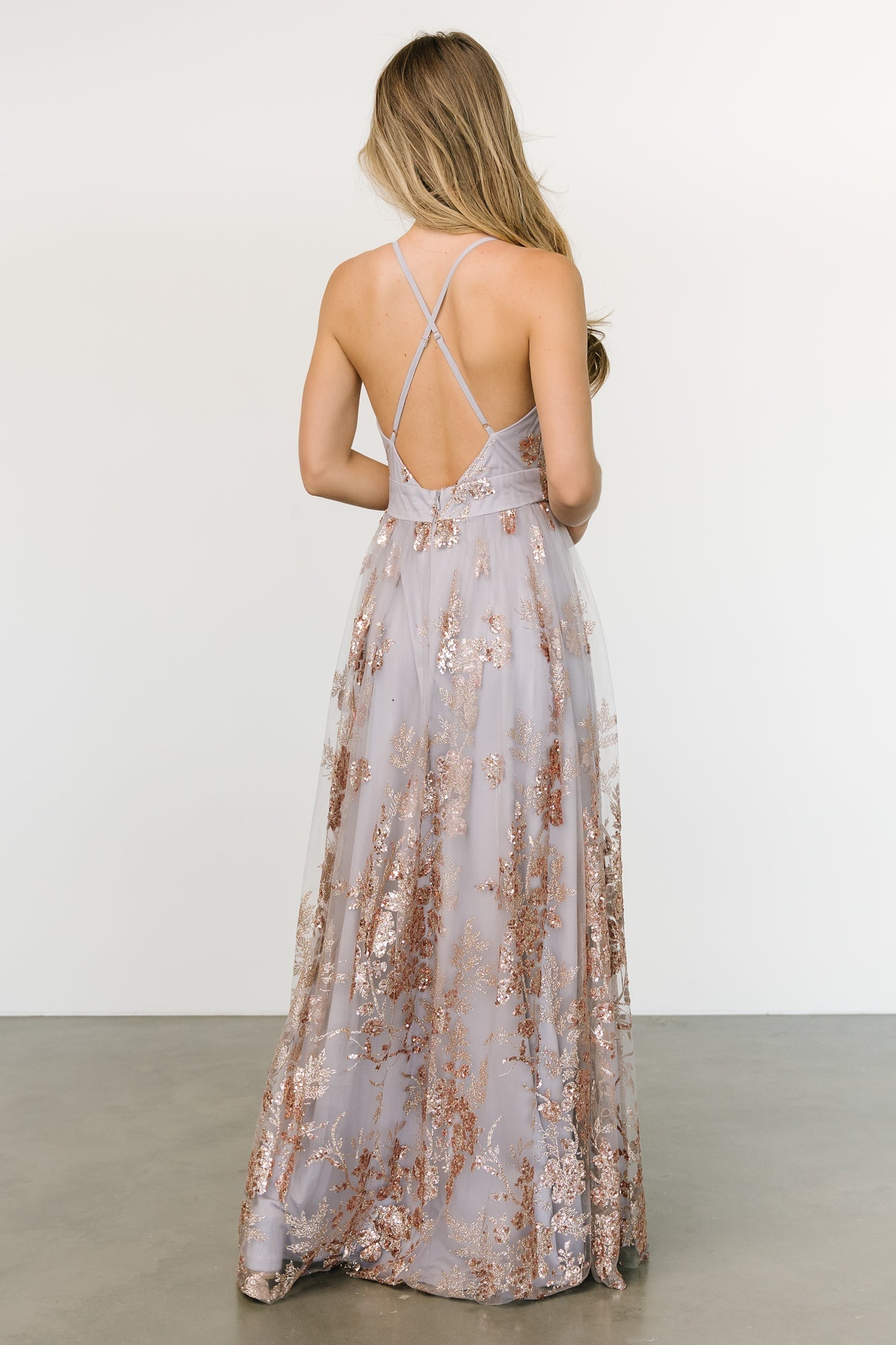 Lucienne Shimmer Maxi Gown | Dusty Lilac + Rose For Sale Online