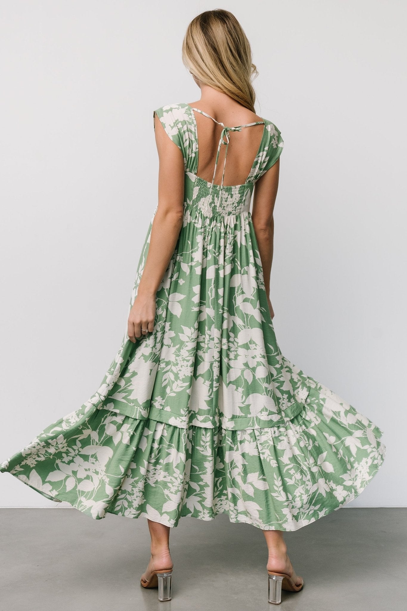 Aita Maxi Dress | Green + Ivory Floral High Quality Cheap Pice