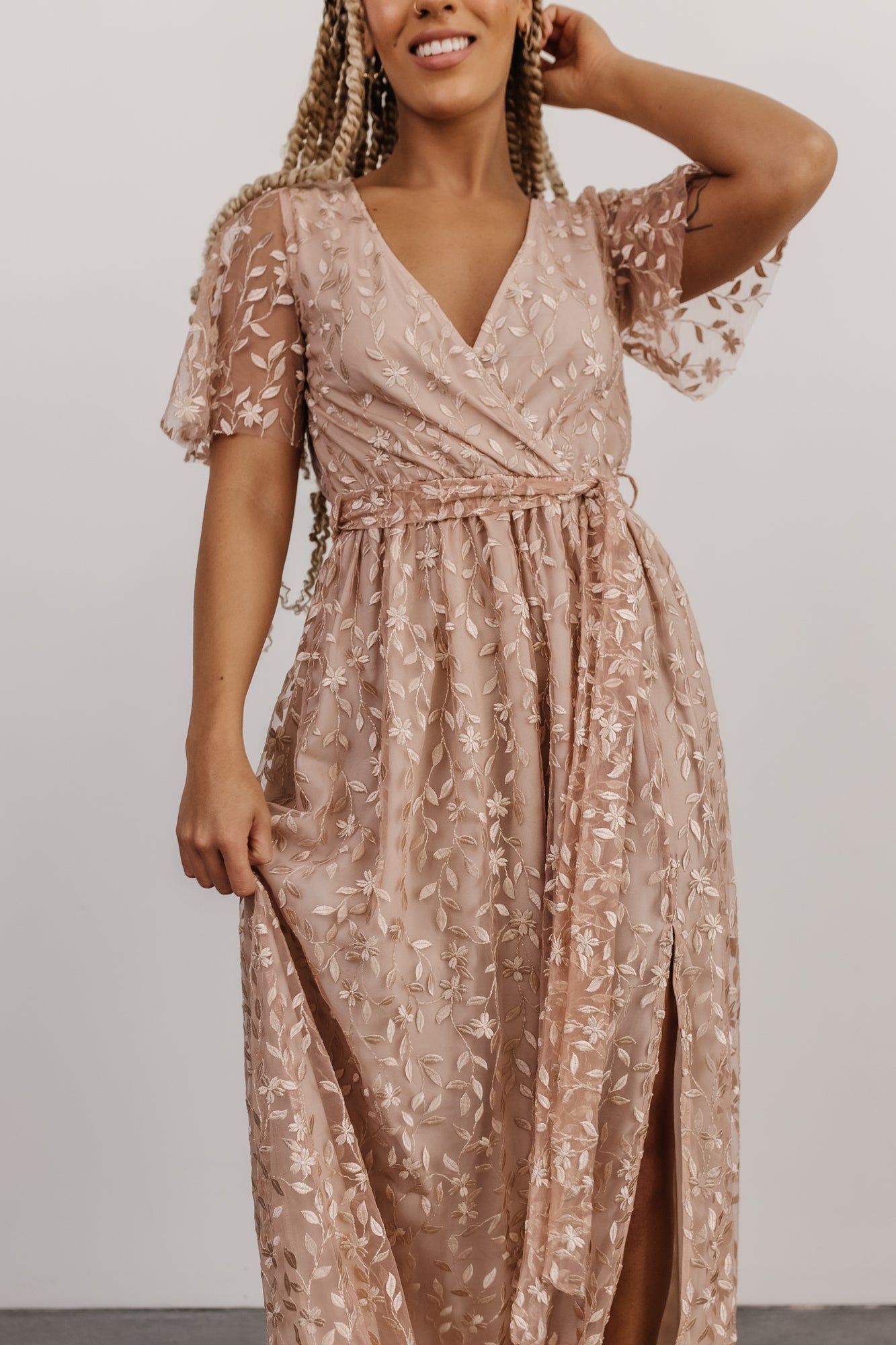 Marseille Embossed Maxi Dress | Champagne Clearance Wiki