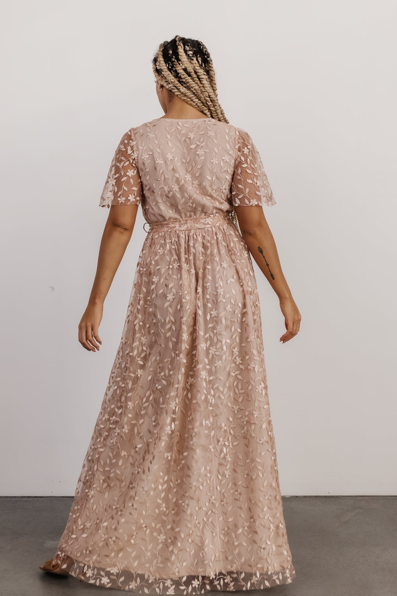 Marseille Embossed Maxi Dress | Champagne Clearance Wiki