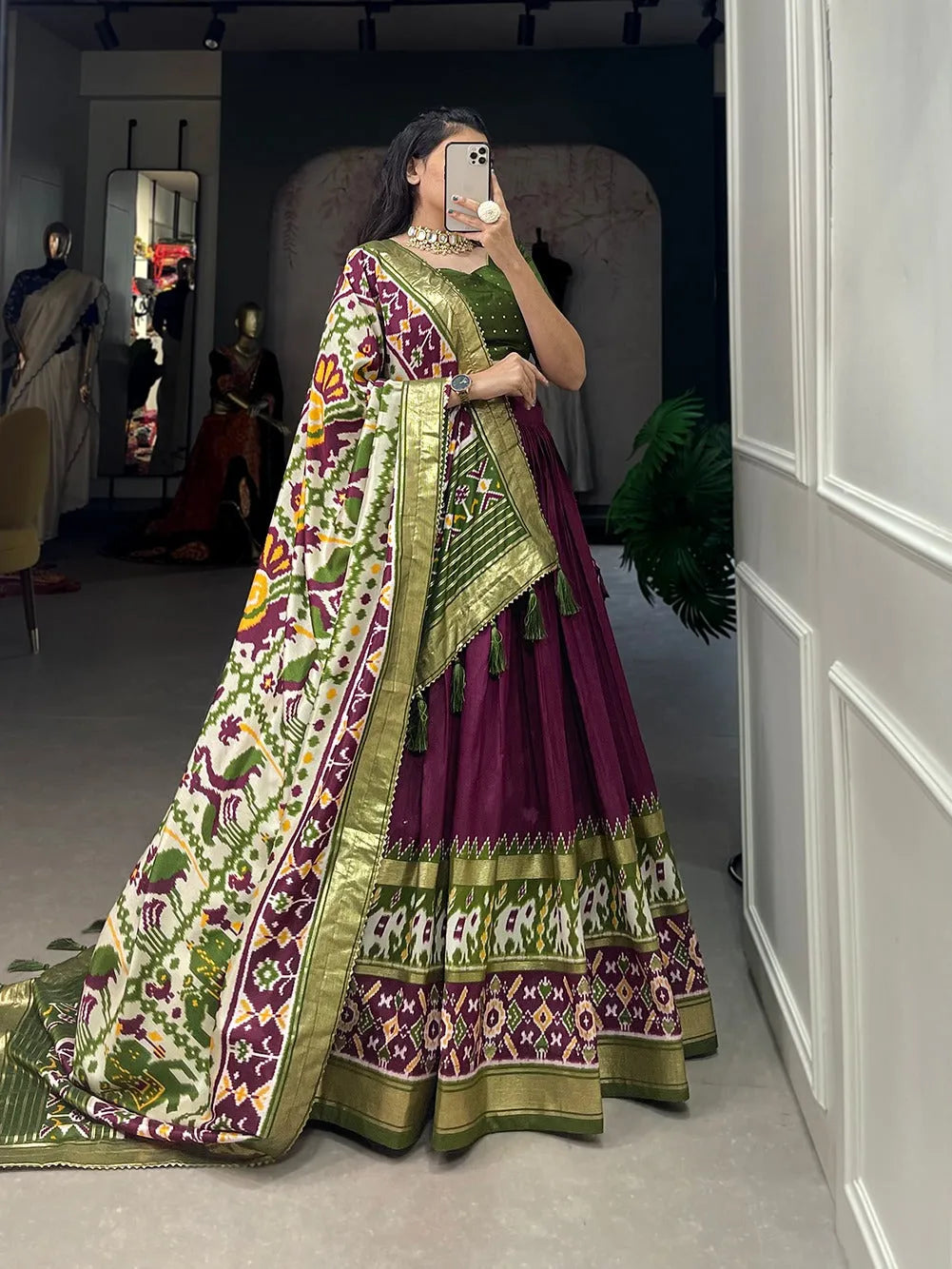 Elegant Silk Festive Lehenga Choli Set Pay With Paypal Cheap Pice