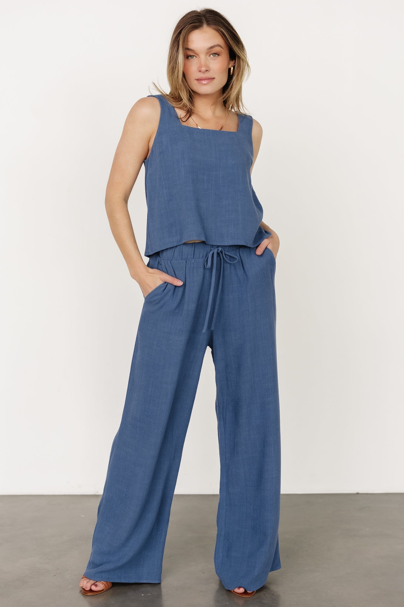 Sparrow Tank + Pants Set | Deep Blue Genuine Cheap Online